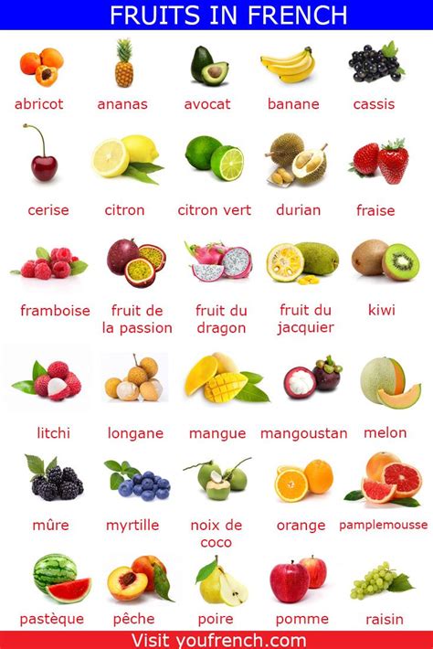 berry traduction|fruit and vegetables in french.